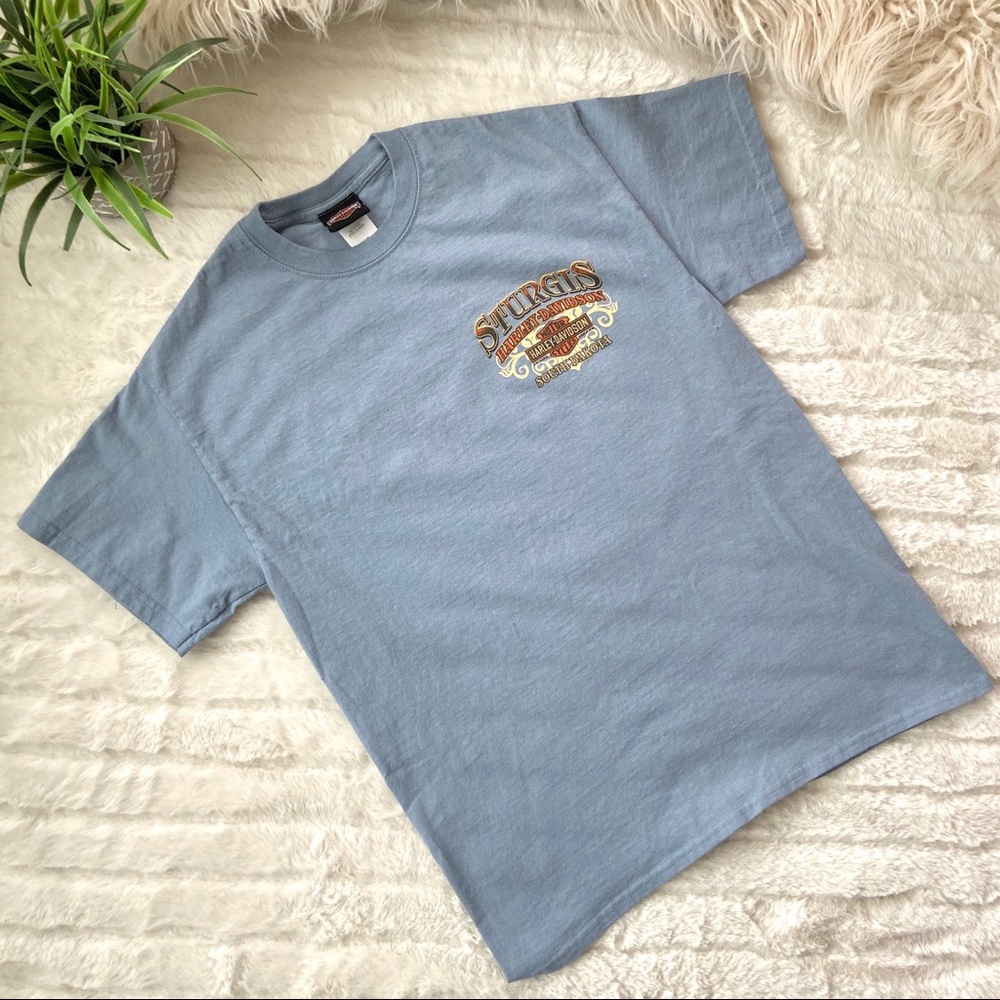 Harley-Davidson Sturgis Baby Blue T-Shirt - Picture 2 of 8